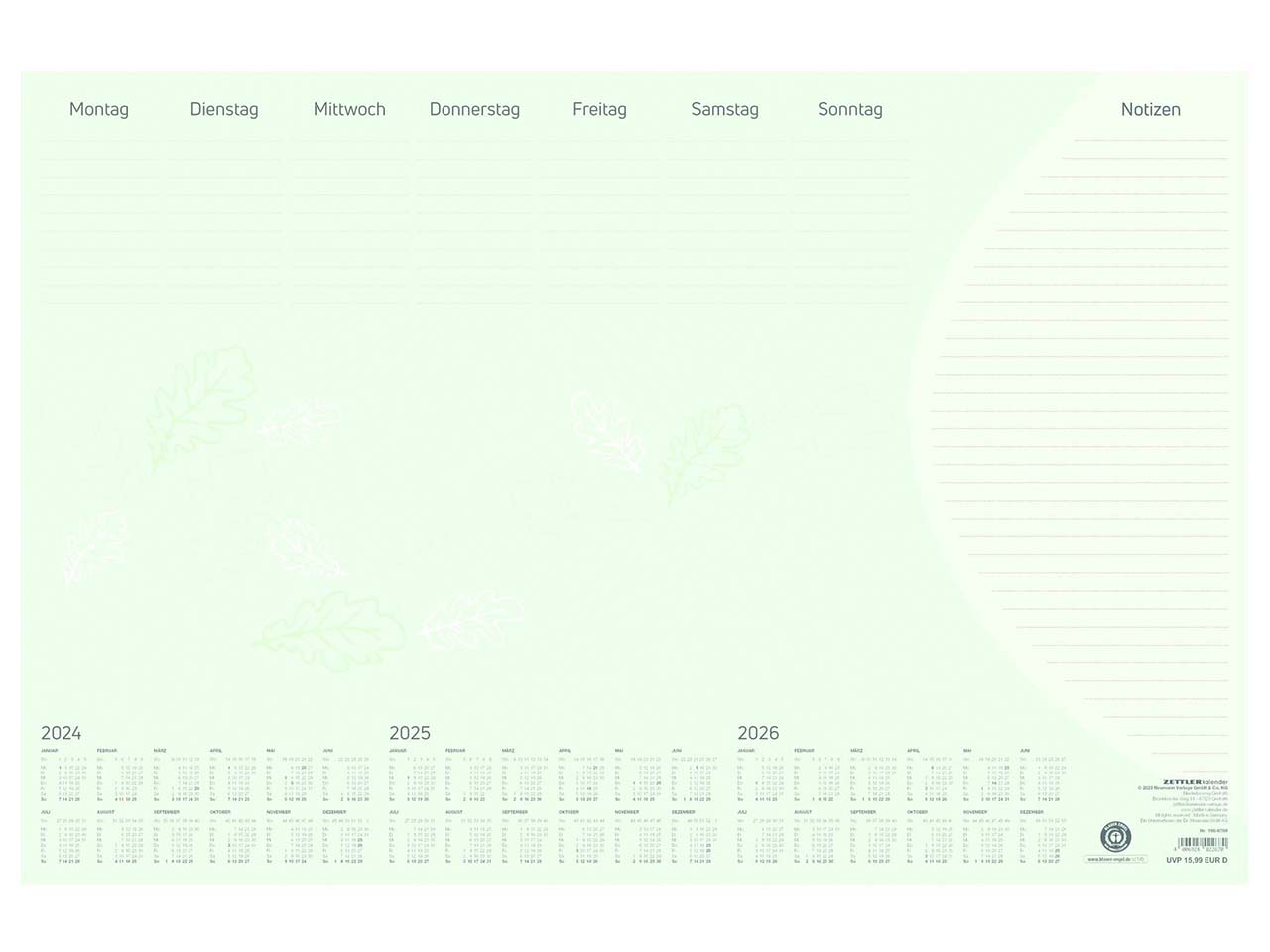 Schreibunterlage 'green' 2024,35 Blatt