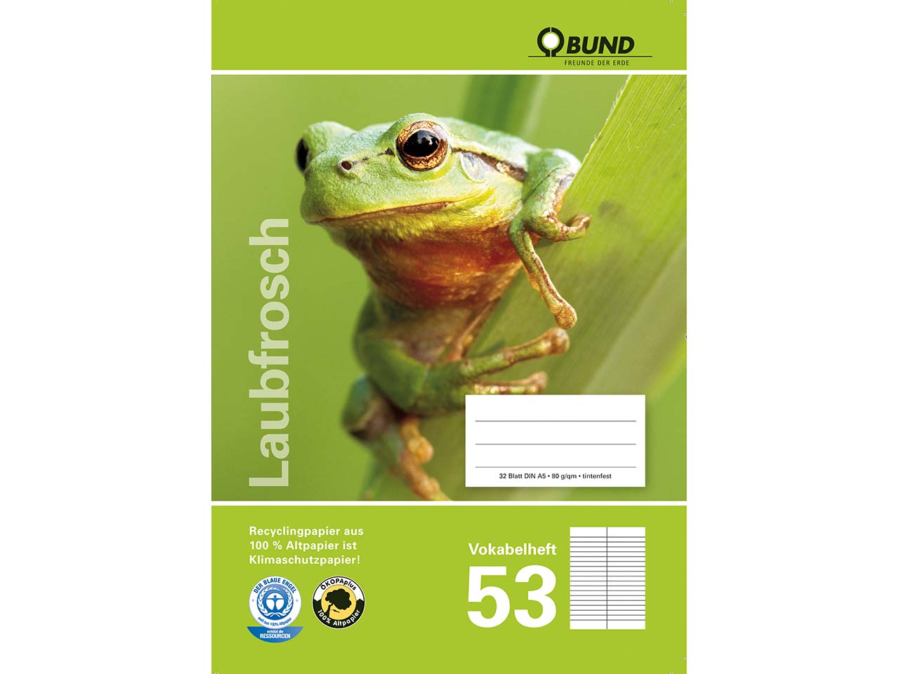 BUND Vokabelheft A5, Lineatur 53