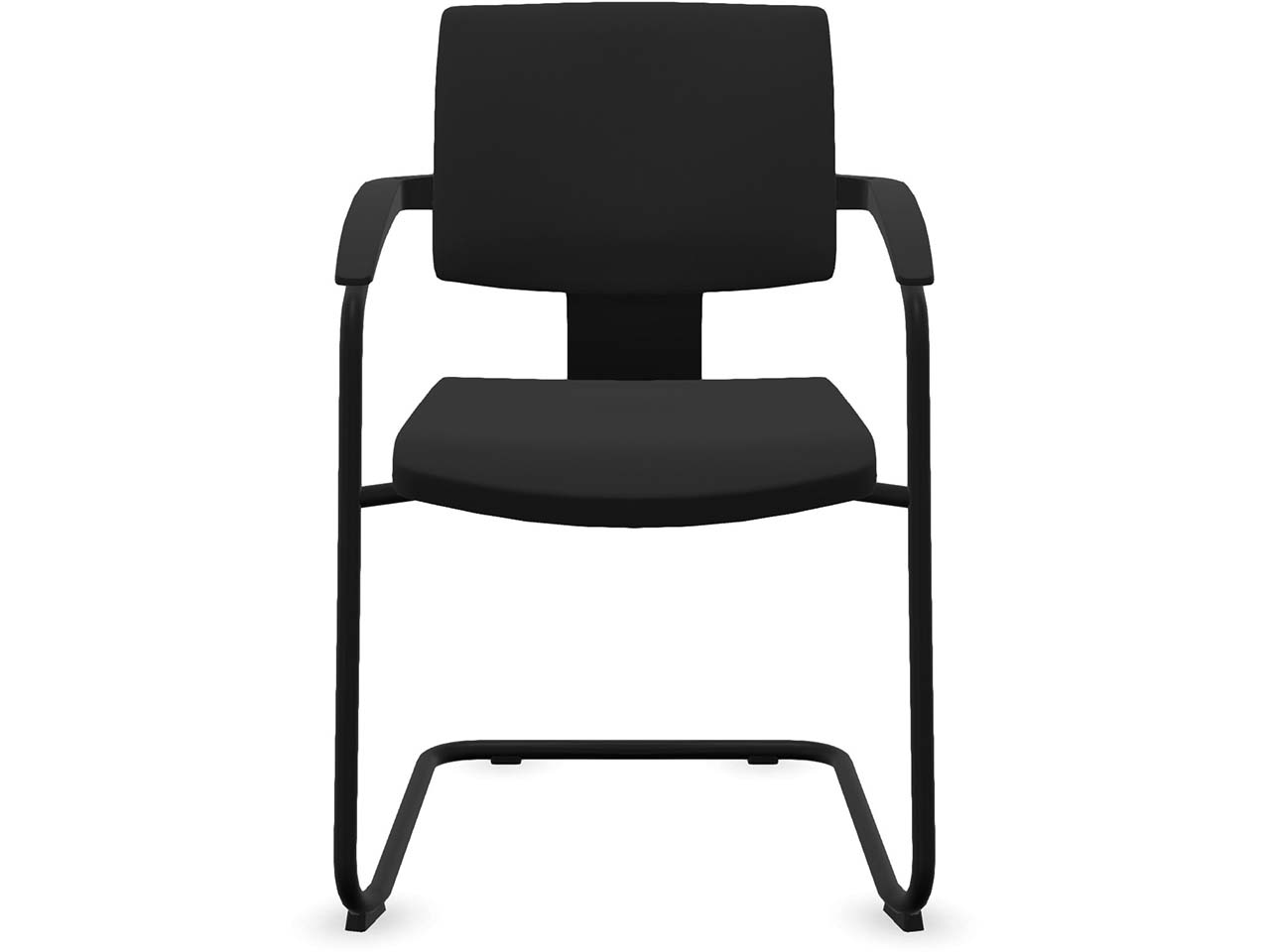 Profim Freischwinger "XENON" mit Armlehnen, stapelbar, schwarz, Stoff: schwarz