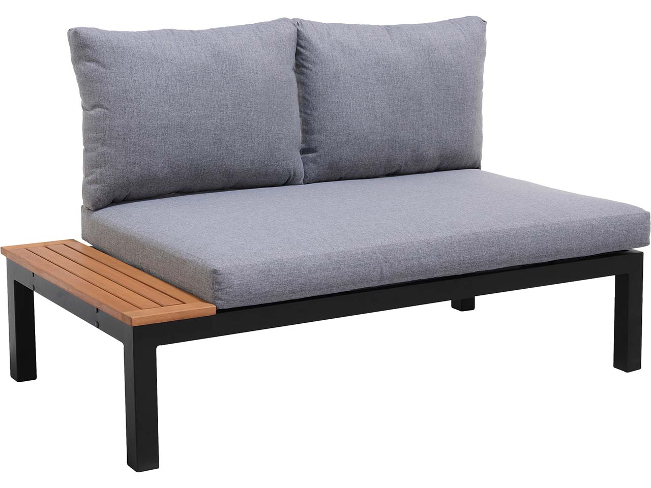 2-sitzer Gartensofa 'Barcelona' mit 2 Rückenlehnen, schwarz