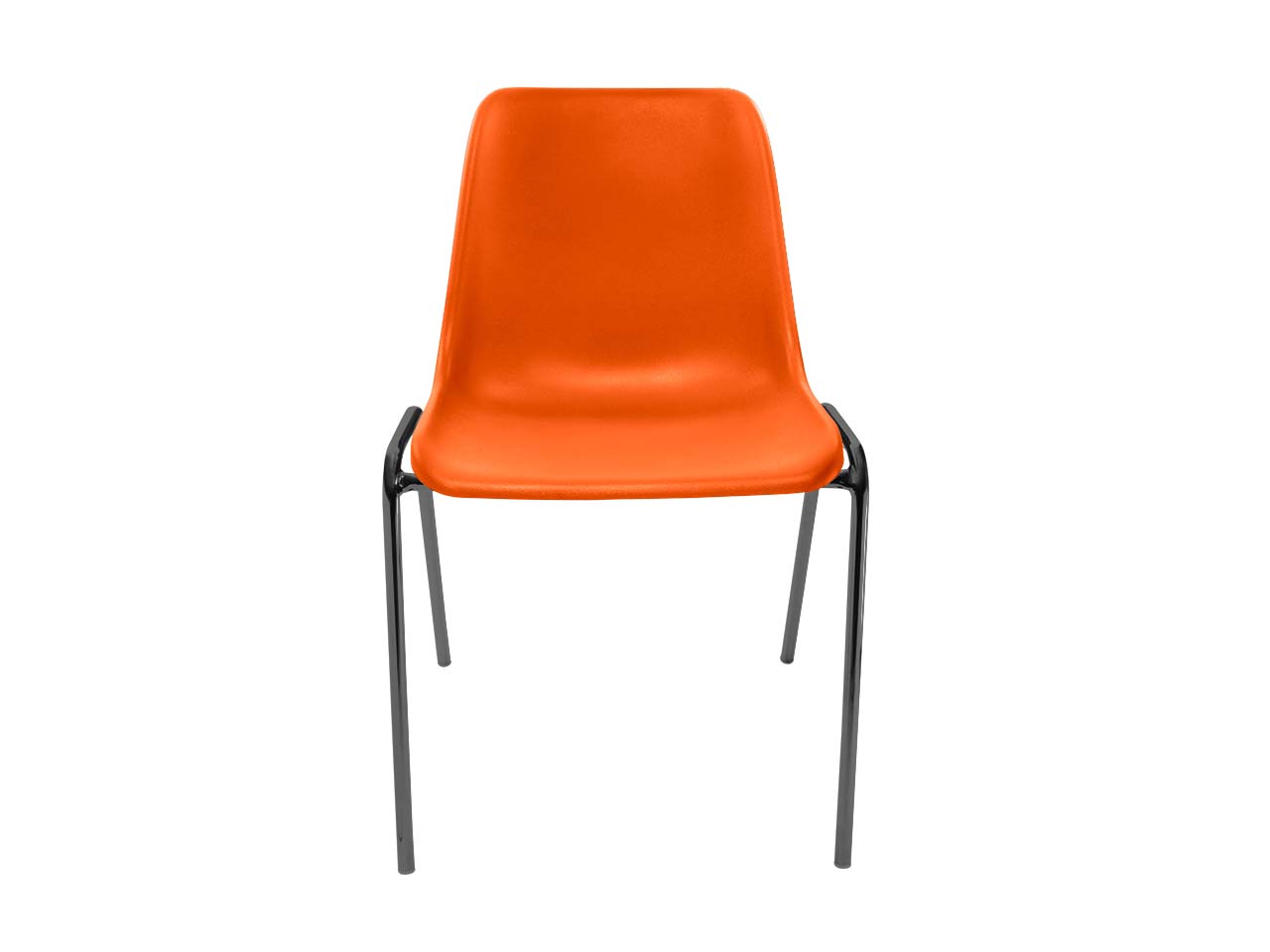 2x Besucherstuhl "ECO" Gestell anthrazit, Kunststoffschale orange