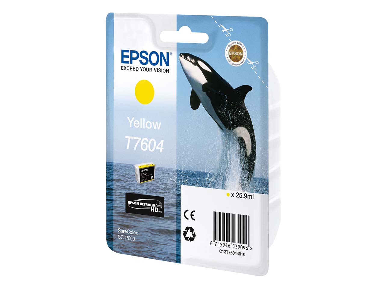 Epson Tintenpatrone T7604 gelb