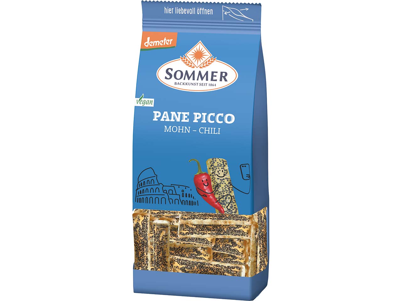 SOMMER Bio-Pane Picco "Mohn & Chili", 150 g