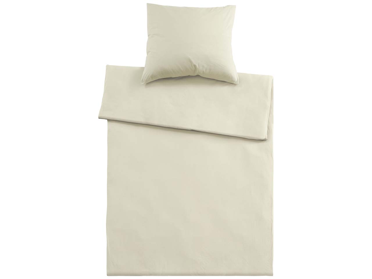 Bettwäsche "Single Jersey" aus Bio-Baumwolle 80 x 80 cm,/155 x 220 cm, natur