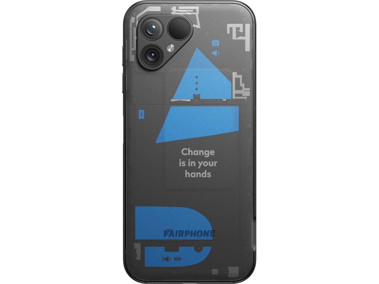 Fairphone Smartphone "Fairphone 5", 8GB RAM, 256GB Speicher, transp.sw, B-Ware,Zustand gut