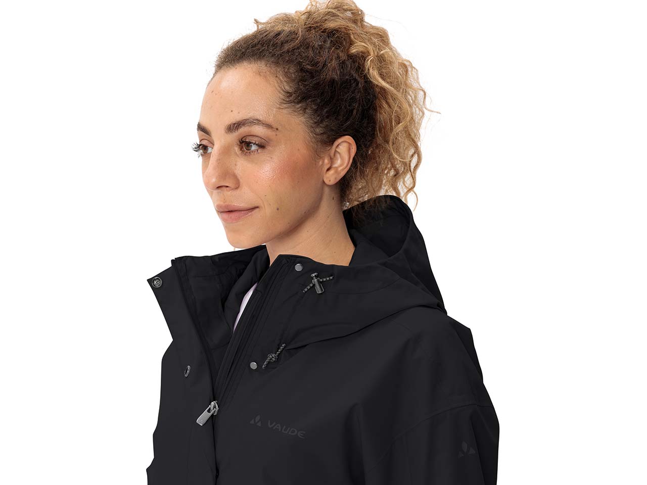 VAUDE Damen-Regenjacke 'Mineo' locker geschnitten, black, Gr. 36