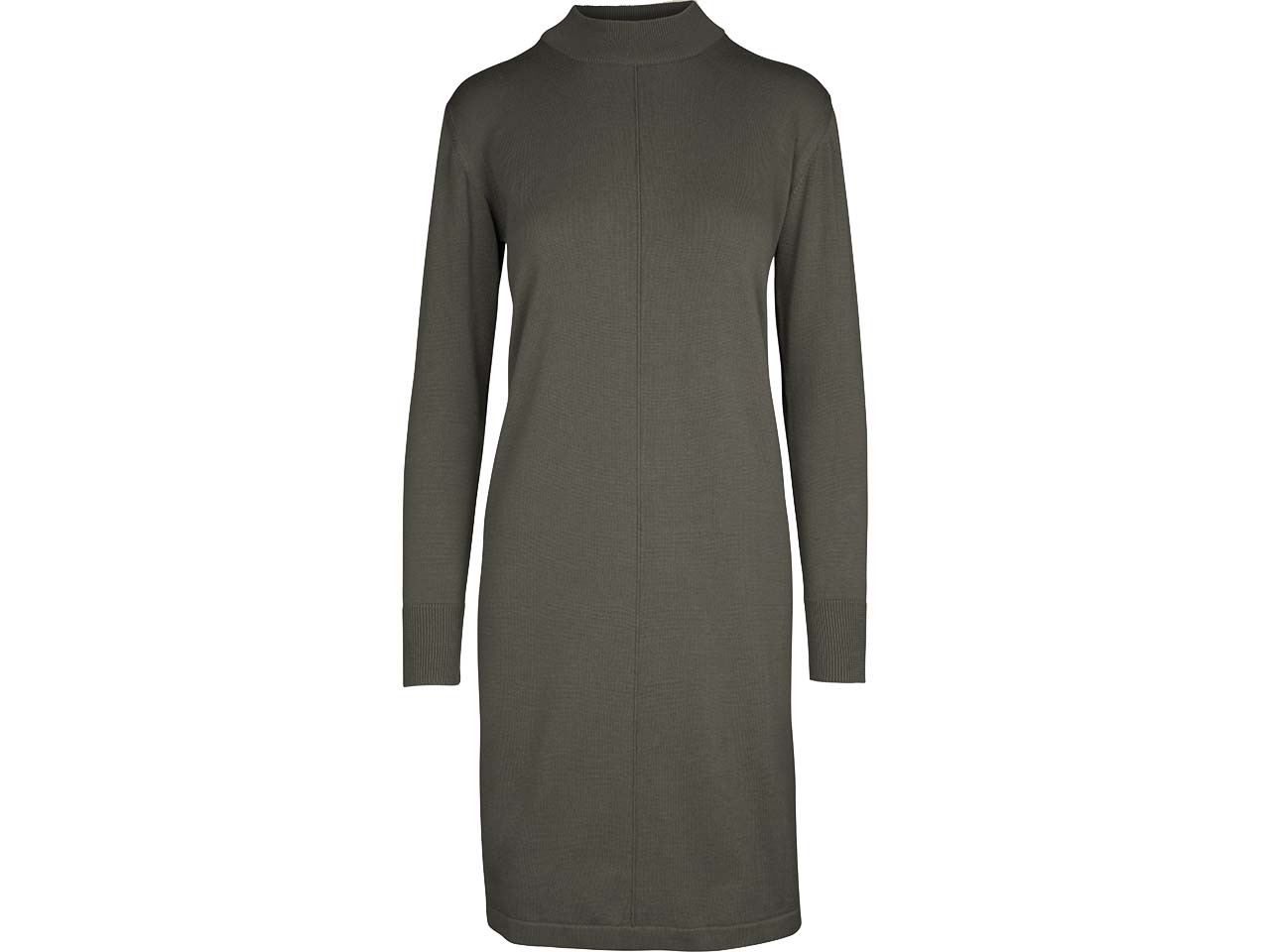 MELA Bio-Damen-Midikleid "HARLEEN", langarm, grün melange, Gr. M