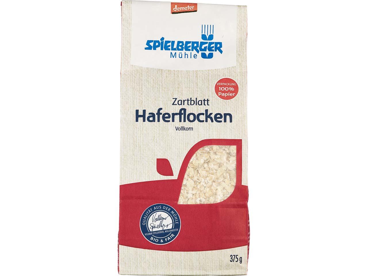 Spielberger Mühle Bio-Haferflocken Zartblatt, 375 g