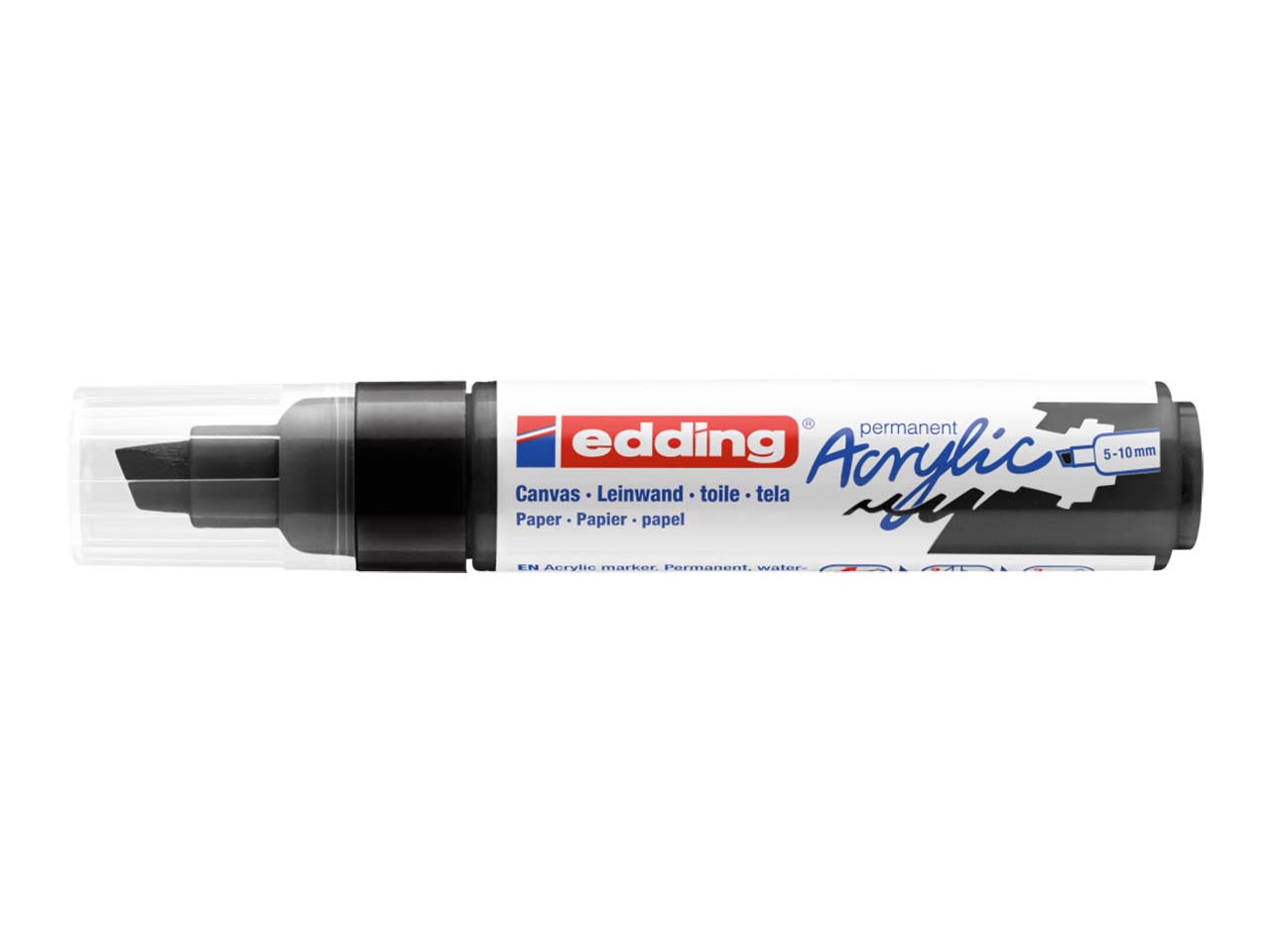 edding Acrylmarker "Acrylic 5000" Keilspitze, schwarz