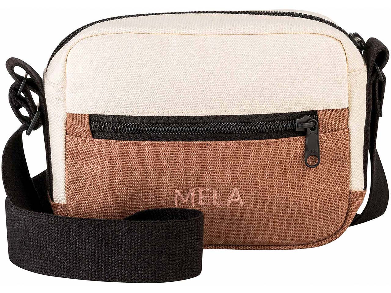 MELA Bio-Umhängetasche 'PATNI', 1,8 l , nougat/ecru