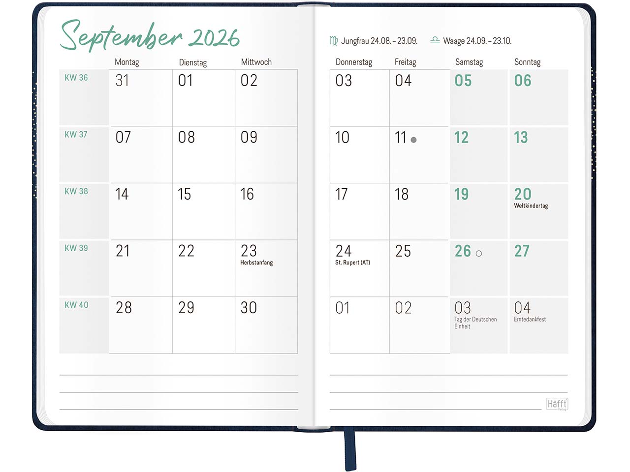 Häfft Großdruck-Kalender 2026, Senioren-Kalender, Leuchtturm