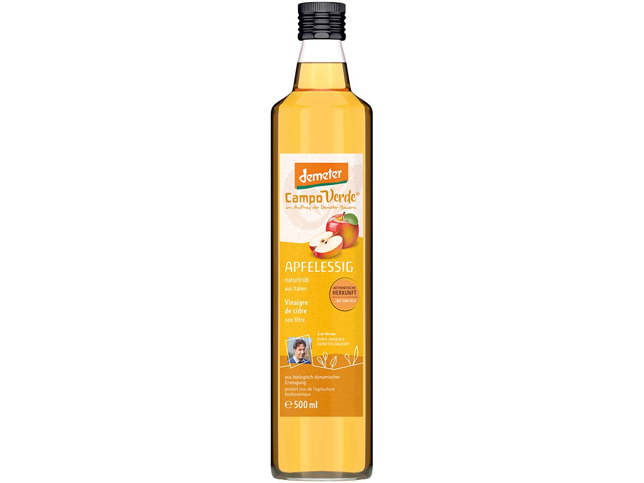 Campo Verde Bio-Apfelessig naturtrüb, 500 ml