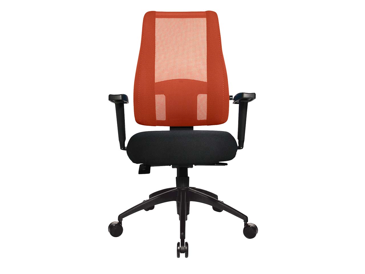 Topstar Bürodrehstuhl "Lady Sitness Deluxe" mit Armlehnen und Kunststofffußkreuz orange