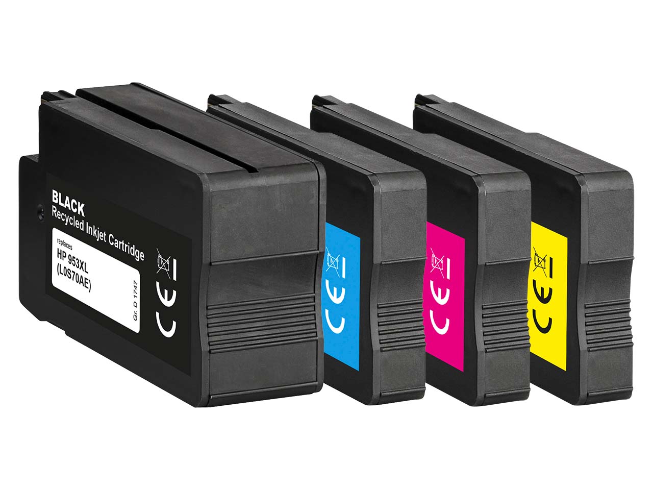 memo Tintenpatronen ersetzt HP Nr. 953XL schwarz, cyan, magenta, gelb, 4er-Set