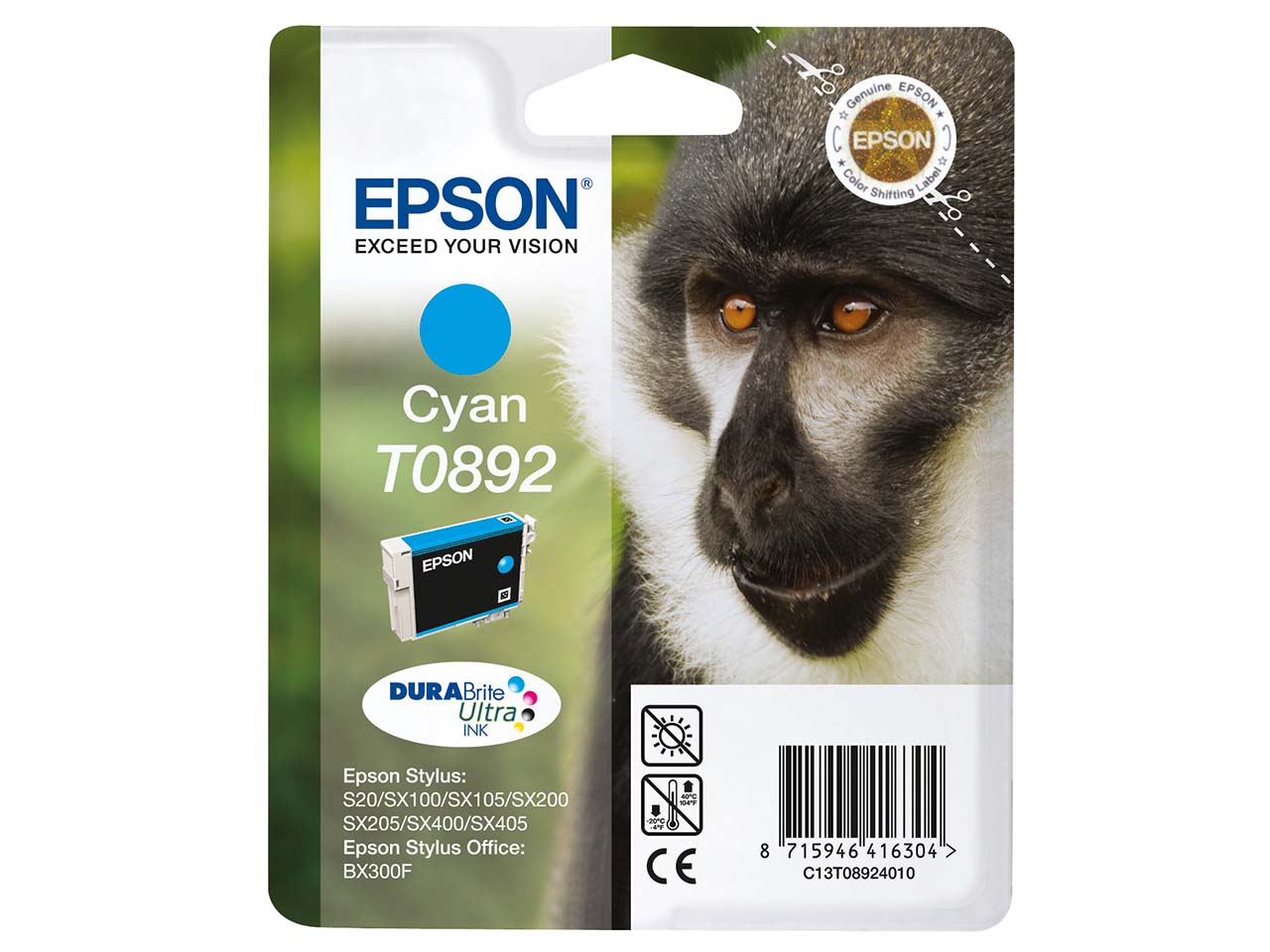 Epson Tintenpatrone T0892 cyan