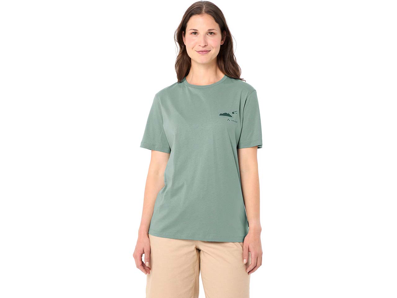 VAUDE Damen-T-Shirt 'Spirit II' mit Rückenaufdruck, dusty fern, Gr. 36