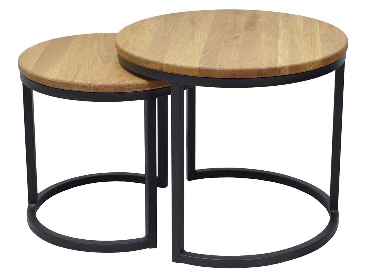 2er-Set Beistelltisch 'Bente', Wildeiche