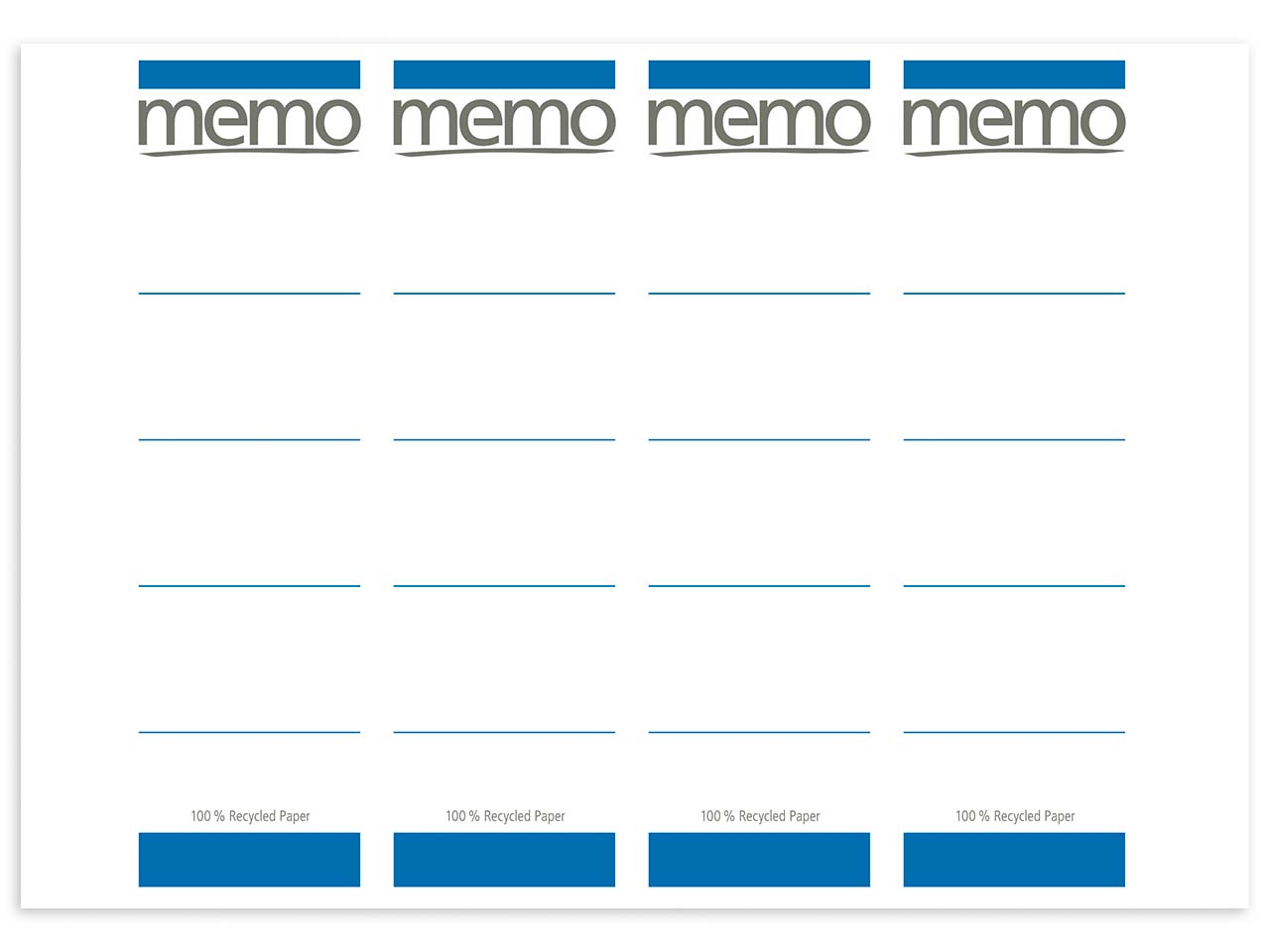 memo Laser-Rückenschilder 192x61 blau