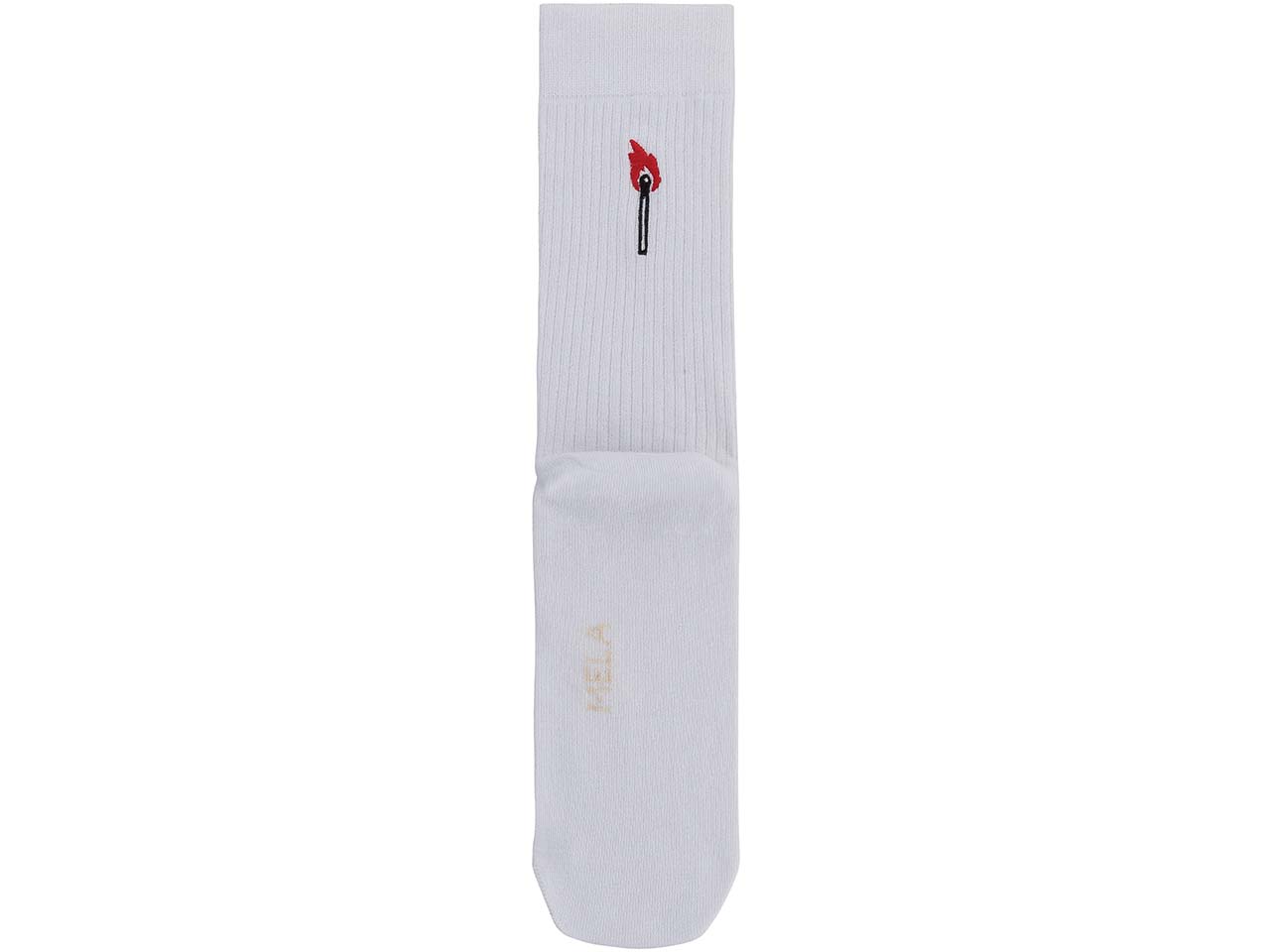 MELA Bio-Socken 'Match', gerippt, weiß, Gr. 35/38