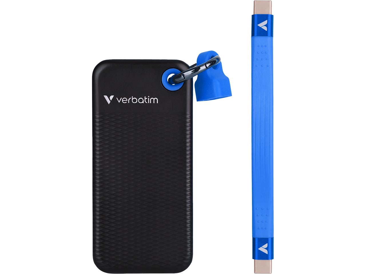 Verbatim Externe SSD-Festplatte "Pocket" schwarz, blau 2 TB