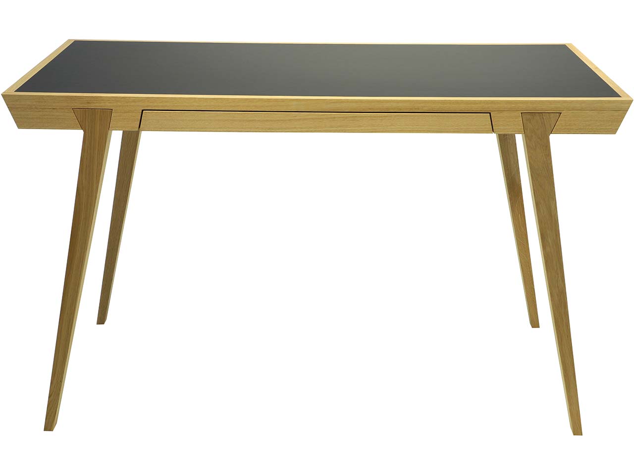 Jan Kurtz Schreibtisch "Desk" mit Schublade B 124 x T 65 x H 74,5 cm, Eiche/Linoleum