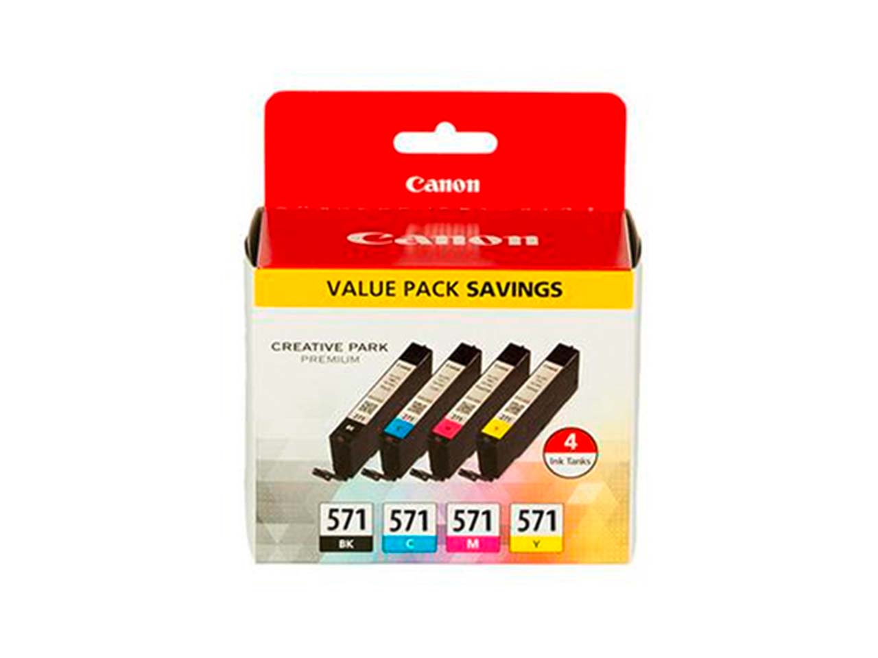 Canon Tintenpatronen CLI-571BK/C/M/Y schwarz, cyan, magenta, gelb, 4er-Set