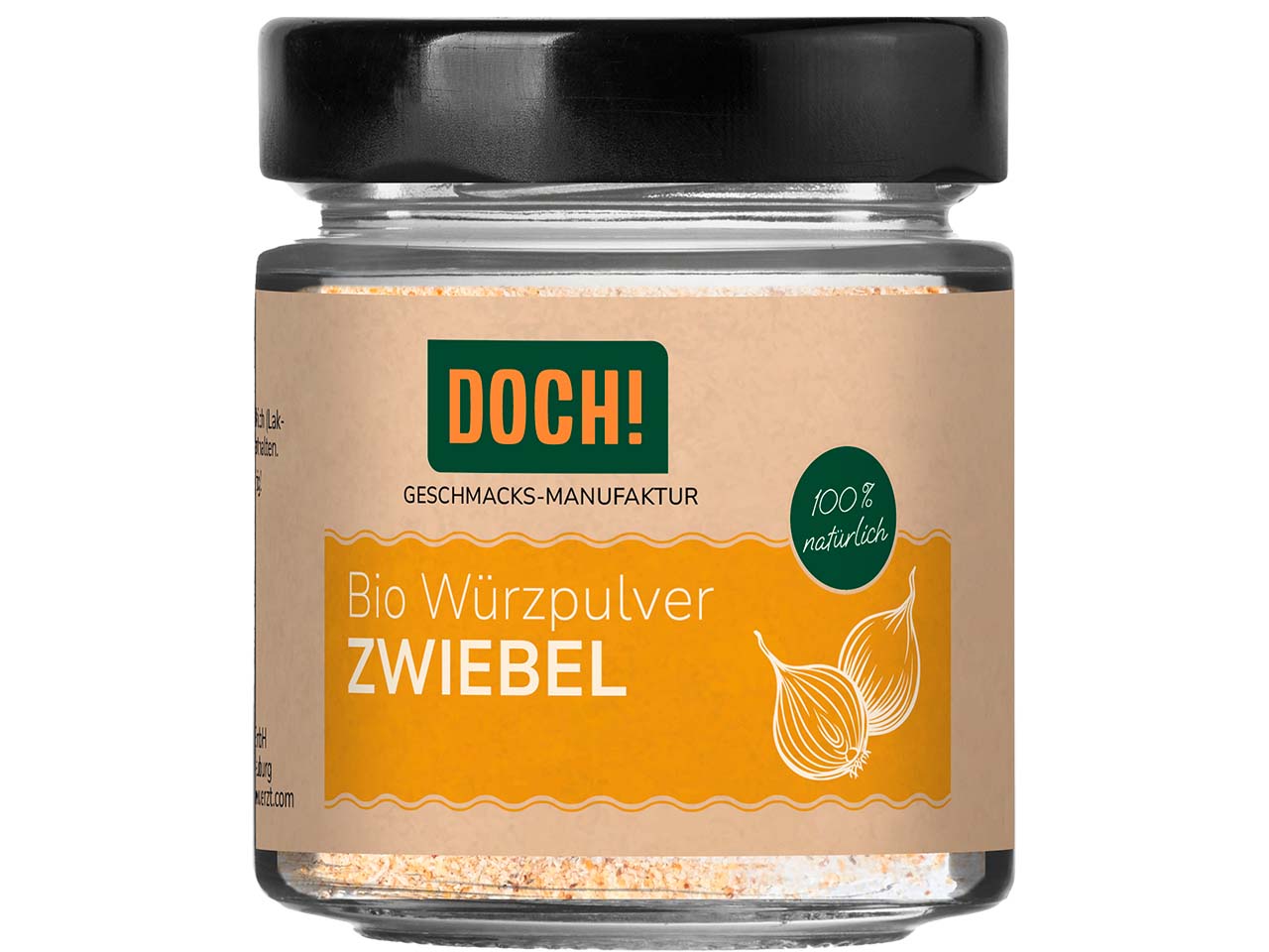 DOCH! Bio-Gewürzpulver Zwiebel, Glas, 60 g