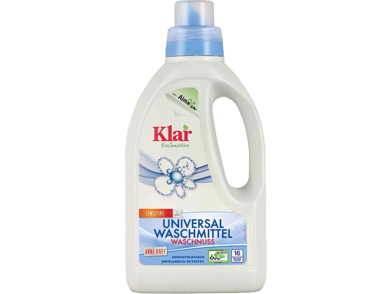 Klar Universal-Waschmittel mit Waschnuss, 750 ml