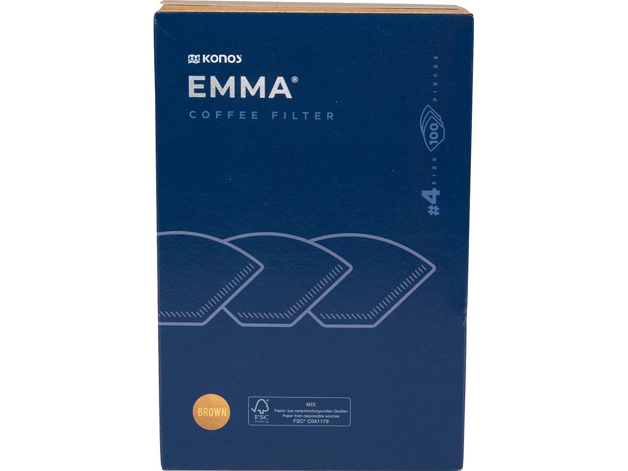 100 Papier-Kaffeefilter Nr. 4 ungebleicht