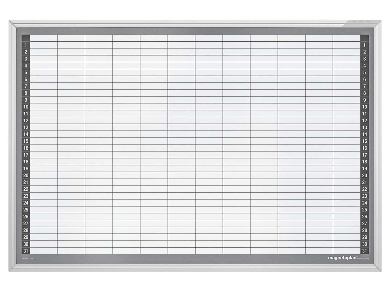 magnetoplan Whiteboard Plantafel, Monatsplaner mit Tagesansicht
