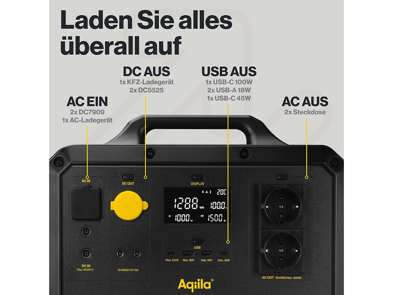 Aqiila Powerstation "Powerbird S1500"