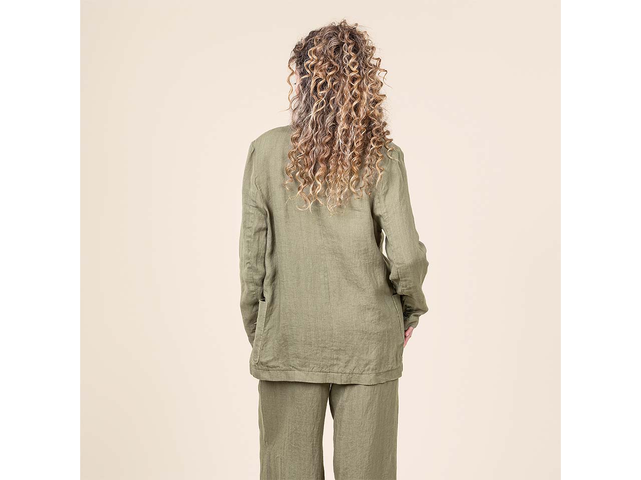 Living Crafts Damen-Jacke "TOKESSA" mit Vordertaschen, sage, Gr. 36