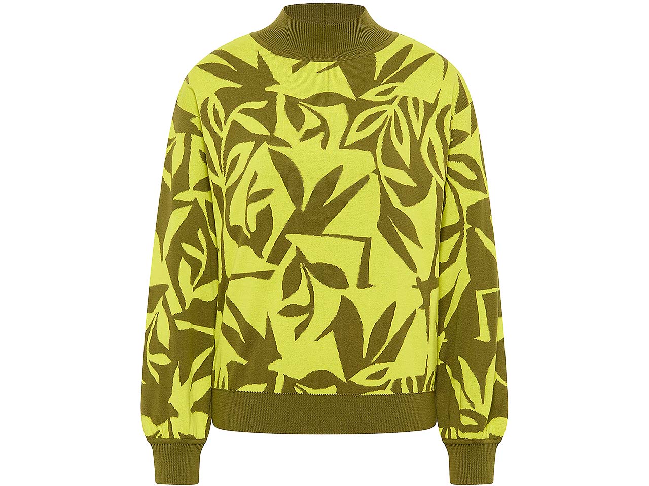 tranquillo Bio-Damen-Pullover mit dezentem Rollkragen, primrose, Gr. L