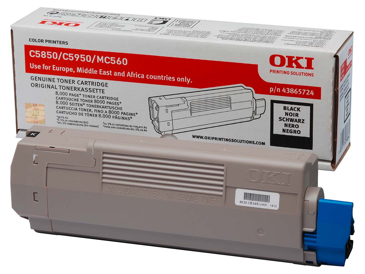 Oki Toner 43865724 schwarz
