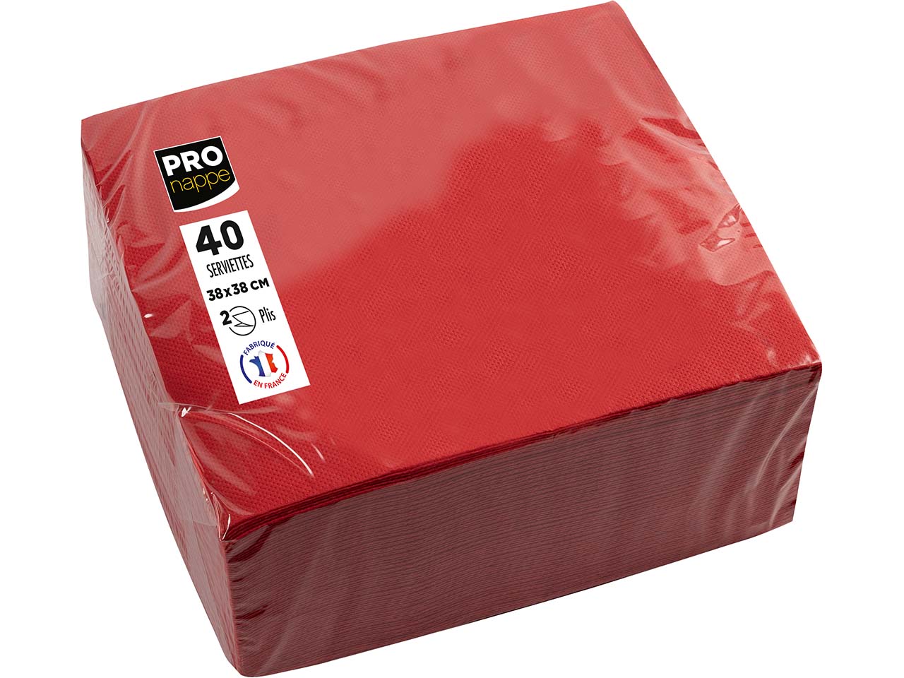 40 ProNappe Servietten 38 x 38 cm, rot