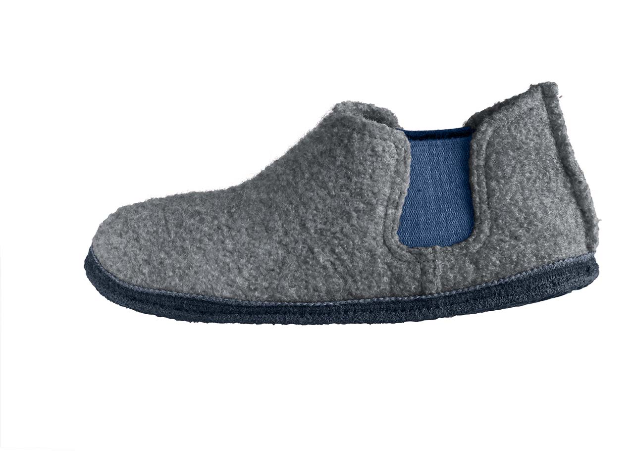 kitz-pichler Hausschuh "Hütten-Chelsea" grau meliert/blau, Gr. 38