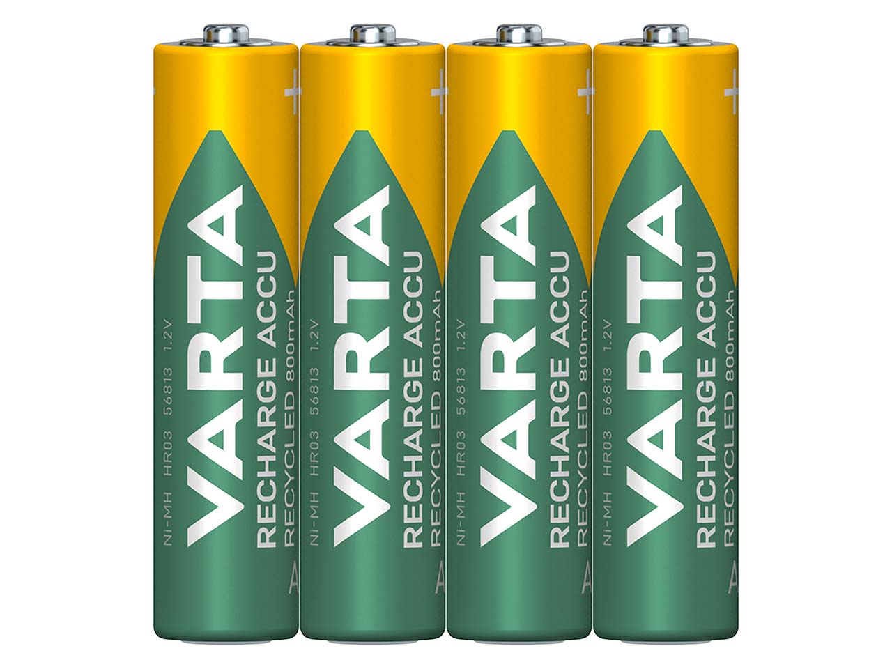 Varta Ready-to-use Akku 'Recycled' Micro AAA, 1,2 V, 800 mAh, 4 Stk.
