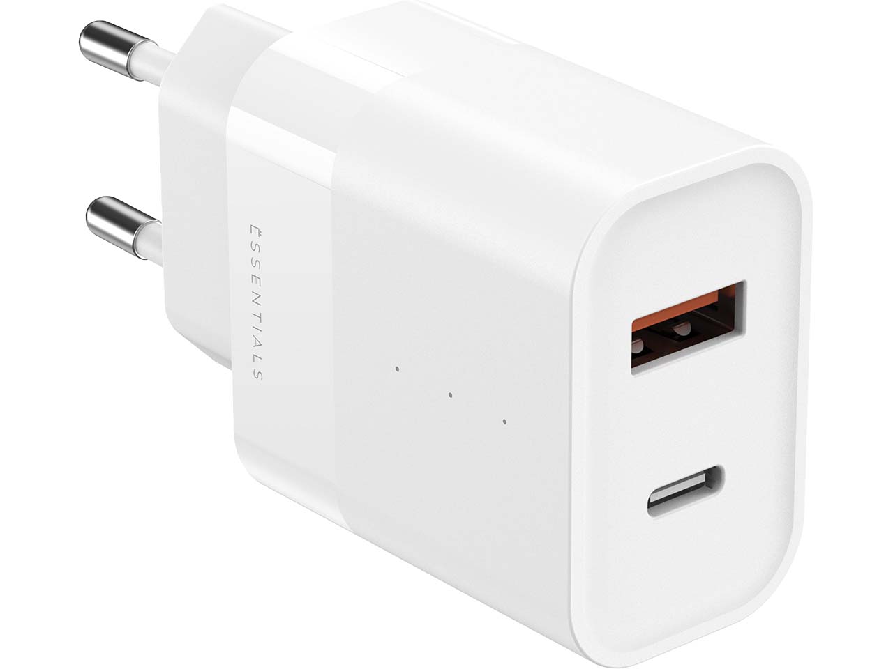 Upström USB-Schnellladegerät "ESSENTIALS" USB-A/-C, 30W, weiß