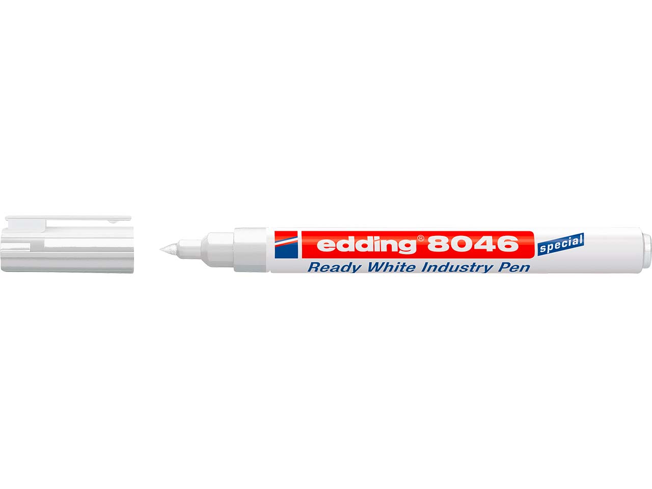edding Permanentmarker "8046" Ready white industry pen, weiß