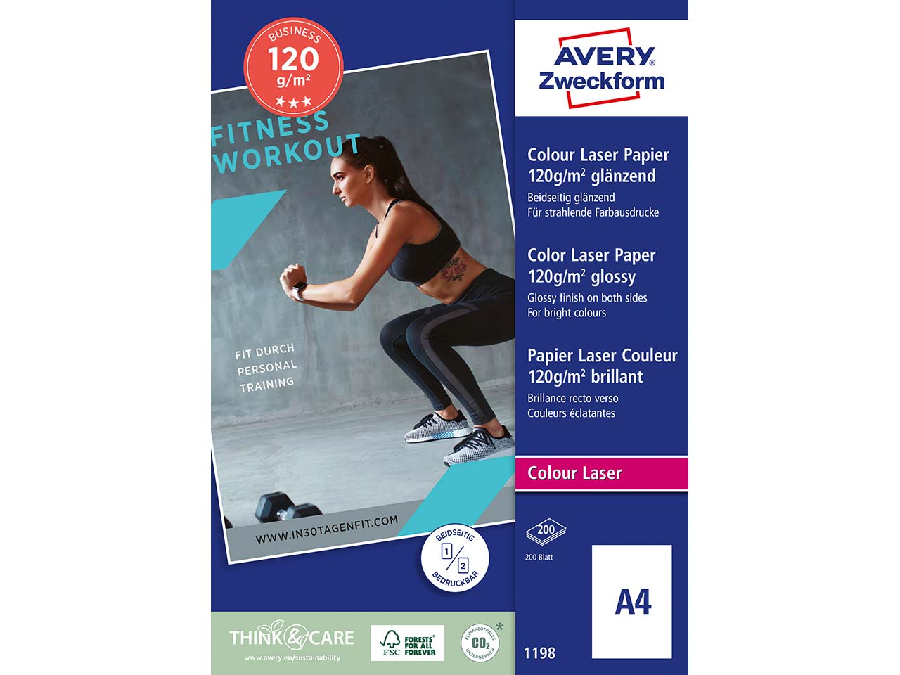 200 Blatt CLP-Papier 120g glänzend