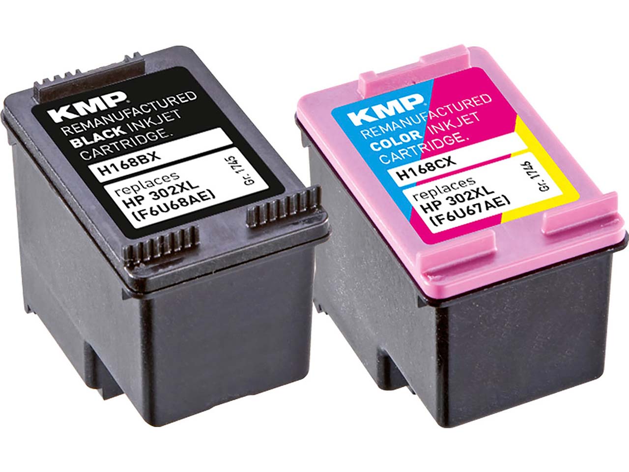 KMP Tintenpatronen ersetzt HP Nr. 302XLBK/C schwarz, color, 2er-Set