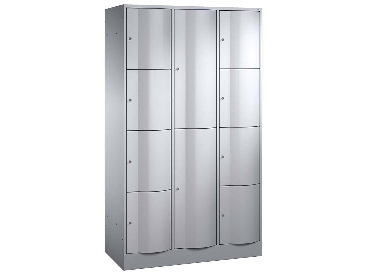 Kombi-Schließfachschrank lg/lg l+r, 4+2+4 Fächer