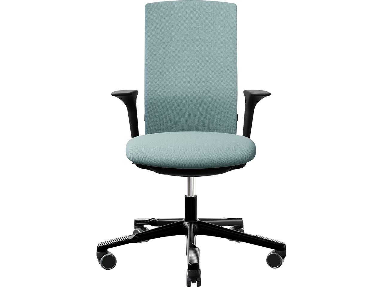 HAG Bürodrehstuhl "Futu 1200-S" mit AL, Gestell: schwarz, Stoff: "FutuKnit" Frost