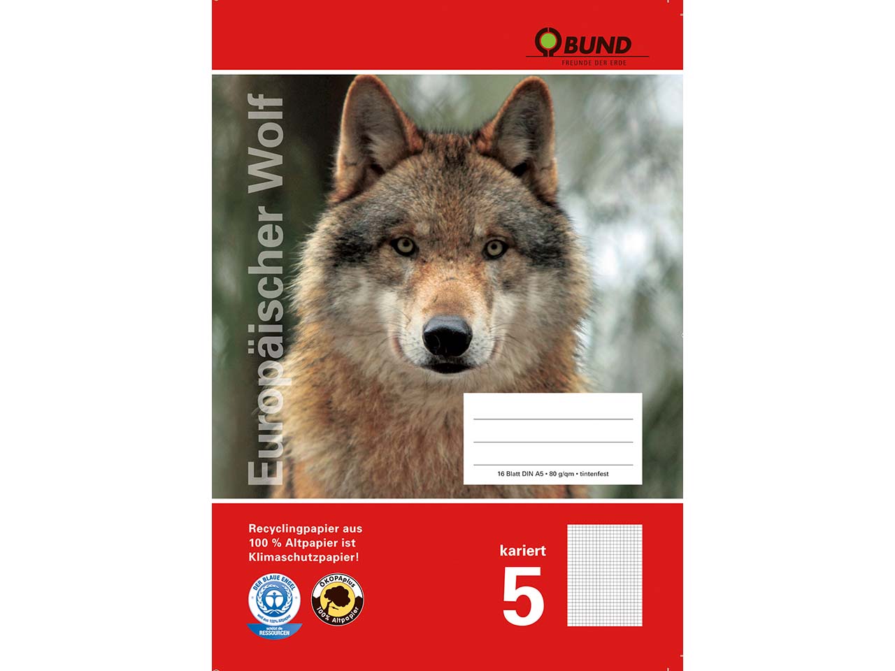 BUND Heft A5 Lineatur 5, kariert