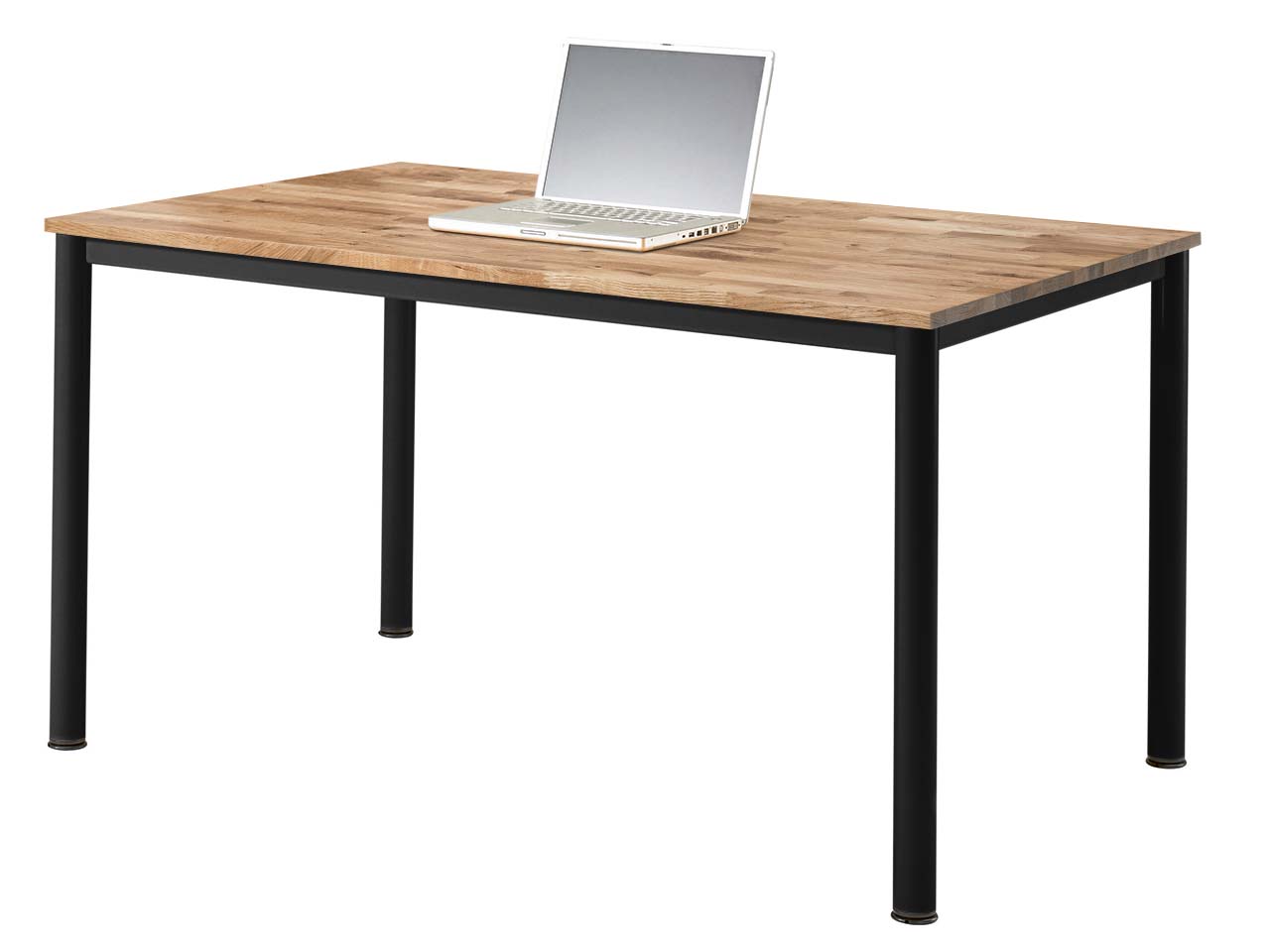 Schreibtisch "CONTACT Base" höheneinstellbar, 120 x 80 cm, schwarz, Eiche geölt