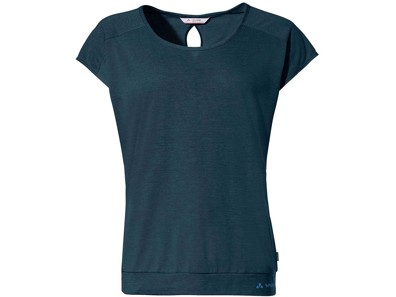VAUDE Damen-T-Shirt "Skomer III" mit Schlitz am Rücken, dark sea, Gr. 36