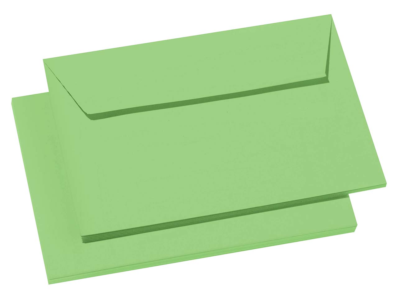 20 Clairefontaine Briefumschläge "Pollen" C6, Haftklebung, o. Fenster, 120 g/m² grün