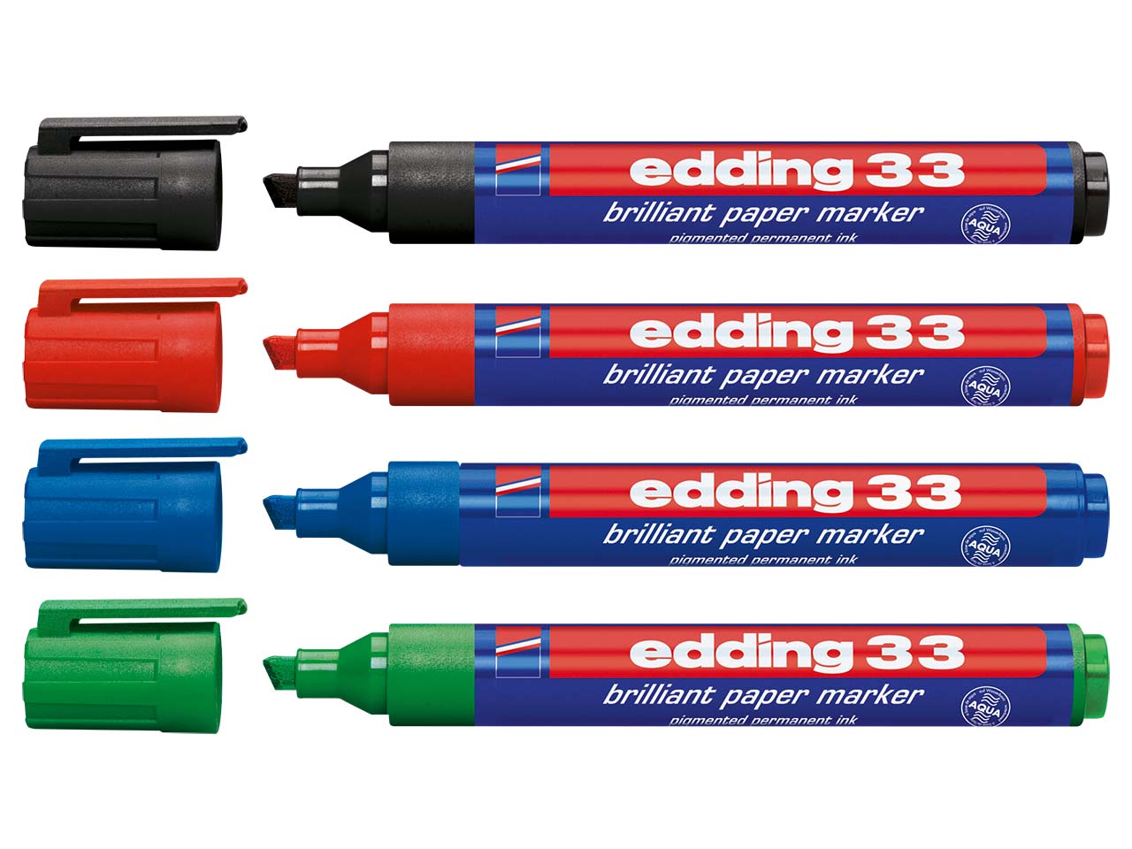 4 edding Pigmentmarker "33" farbsortierte Farben