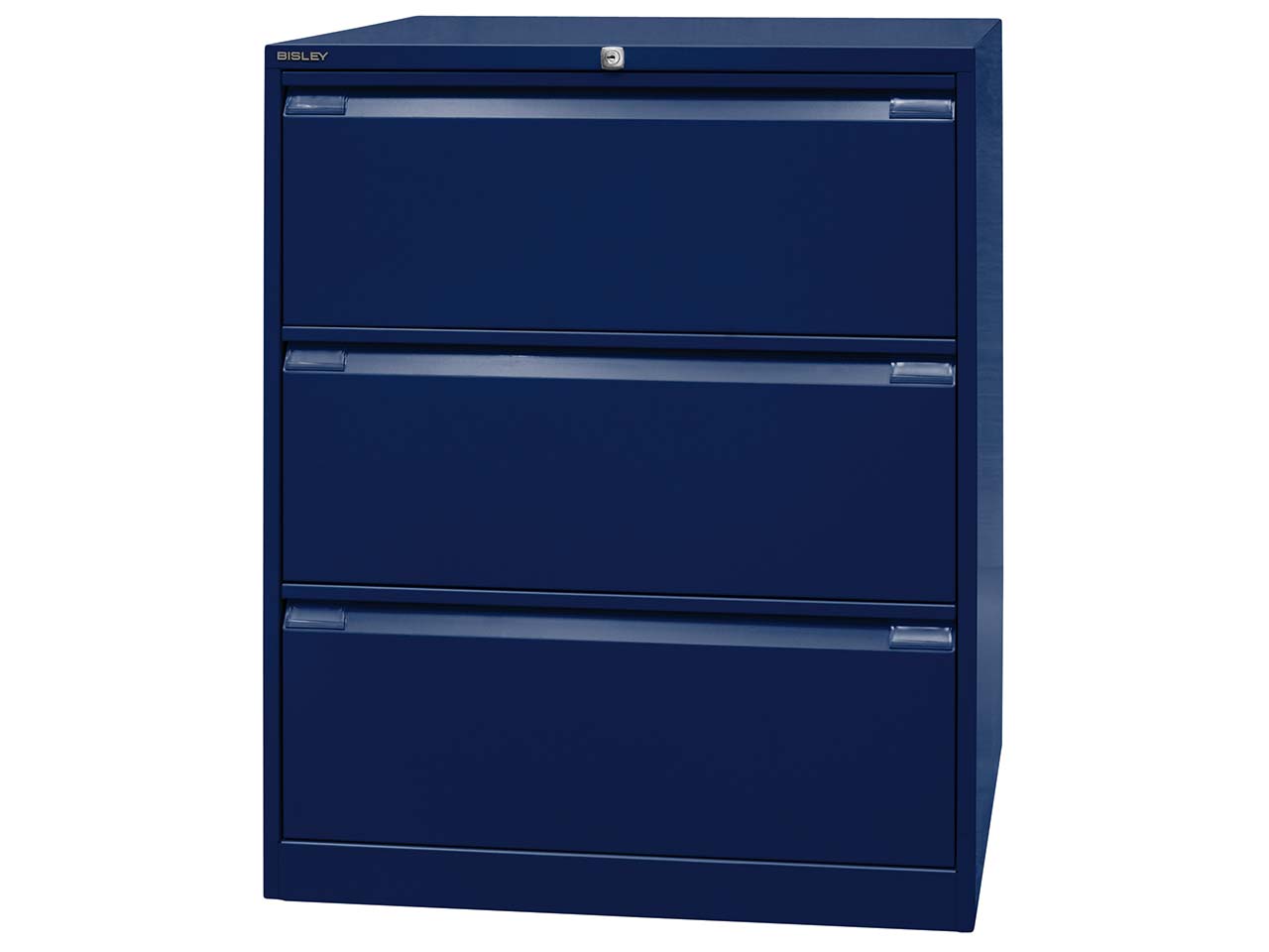 Bisley Registraturschrank oxfordblau 3 Schubladen 2-bahnig