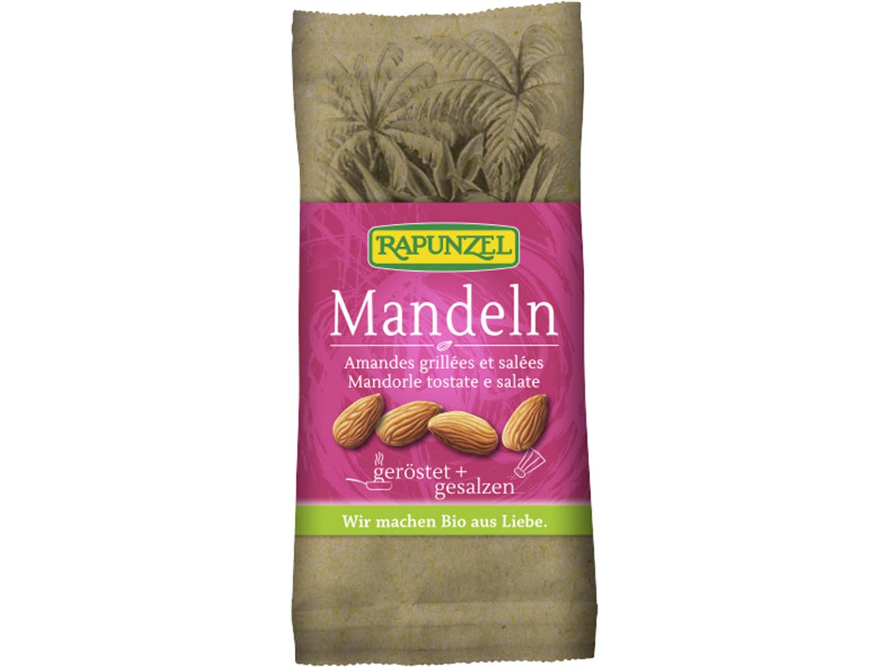 RAPUNZEL Bio-Mandeln, geröstet und gesalzen, 60 g